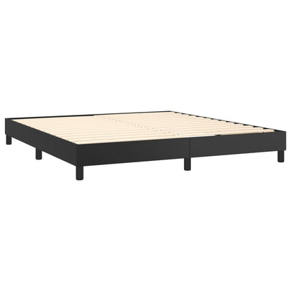 Boxspringbettgestell Schwarz 180x200 cm Kunstleder