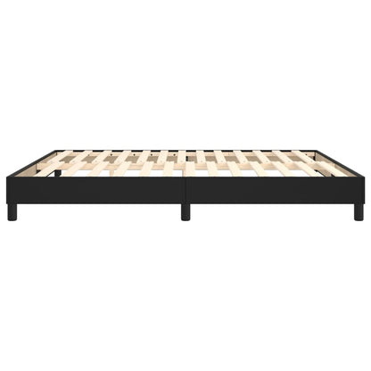Boxspringbettgestell Schwarz 180x200 cm Kunstleder