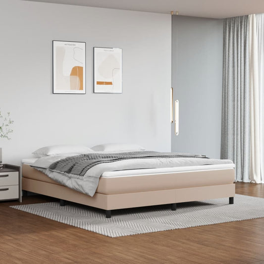 Boxspringbettgestell Cappuccino-Braun 180x200 cm Kunstleder