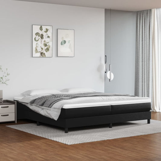 Boxspringbettgestell Schwarz 200x200 cm Kunstleder
