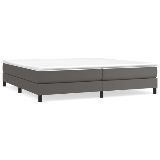 Boxspringbettgestell Grau 200x200 cm Kunstleder