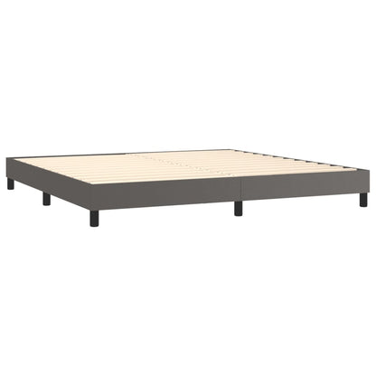 Boxspringbettgestell Grau 200x200 cm Kunstleder