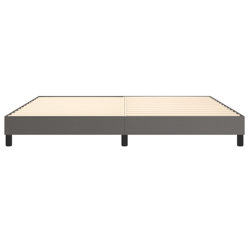 Boxspringbettgestell Grau 200x200 cm Kunstleder