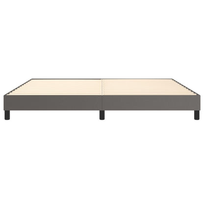 Boxspringbettgestell Grau 200x200 cm Kunstleder