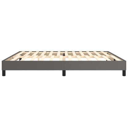 Boxspringbettgestell Grau 200x200 cm Kunstleder