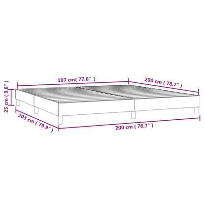 Boxspringbettgestell Grau 200x200 cm Kunstleder