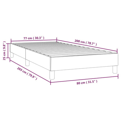 Boxspringbettgestell Schwarz 80x200 cm Samt