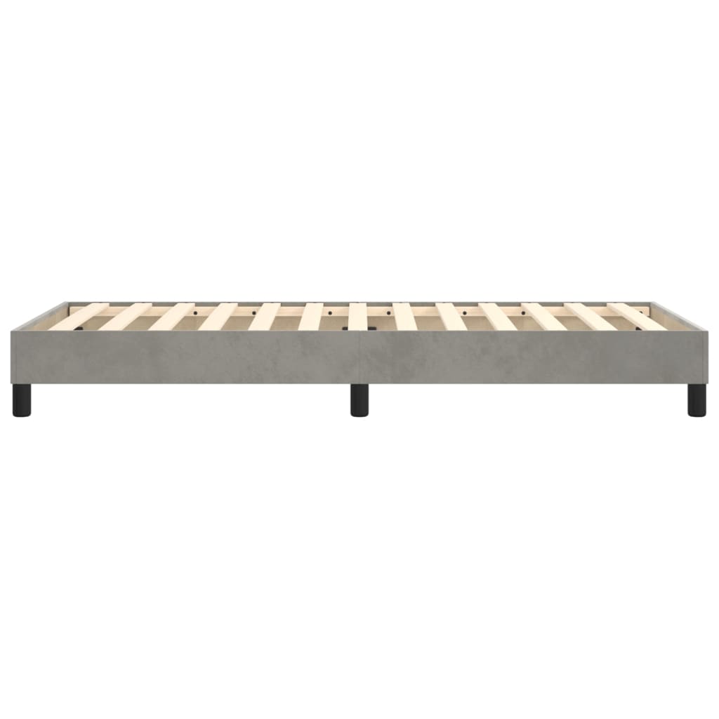 Boxspringbettgestell Hellgrau 90x200 cm Samt