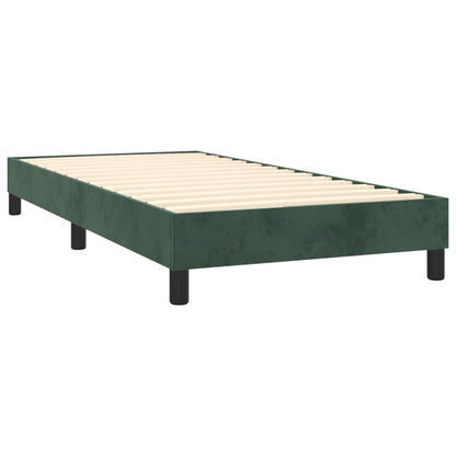 Boxspringbettgestell Dunkelgrün 100x200 cm Samt