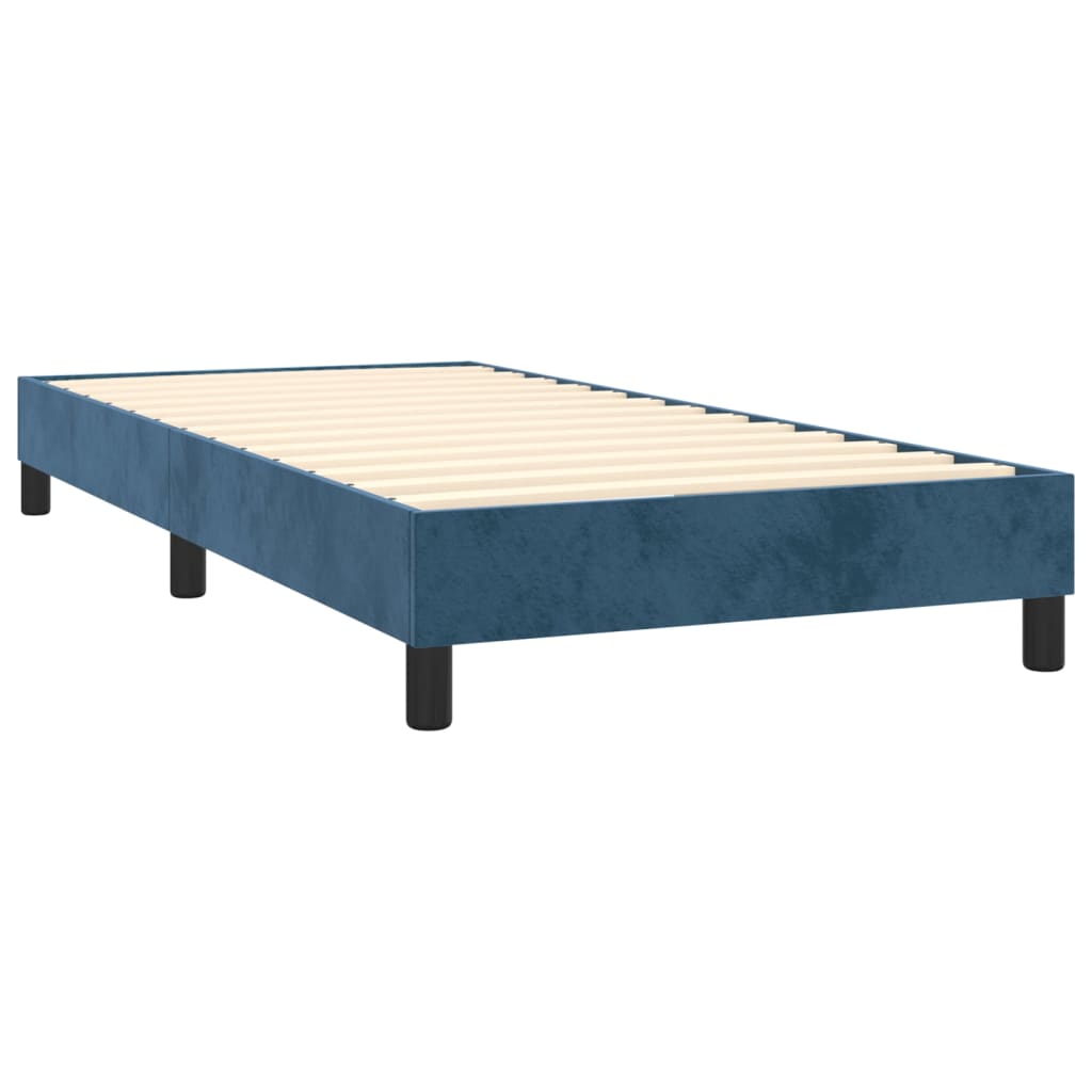 Boxspringbettgestell Dunkelblau 100x200 cm Samt