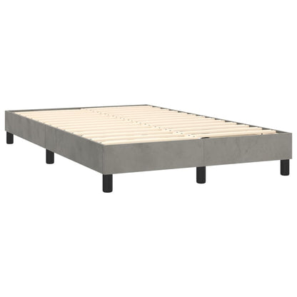 Boxspringbettgestell Hellgrau 120x200 cm Samt