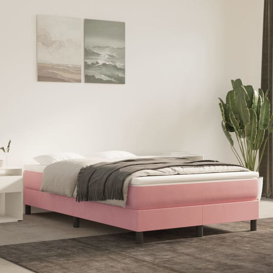 Boxspringbettgestell Rosa 120x200 cm Samt