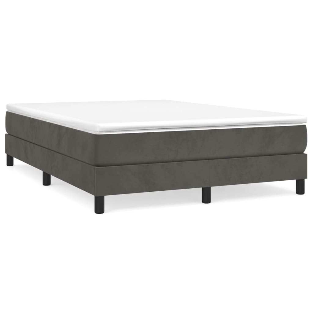 Boxspringbettgestell Dunkelgrau 140x190 cm Samt
