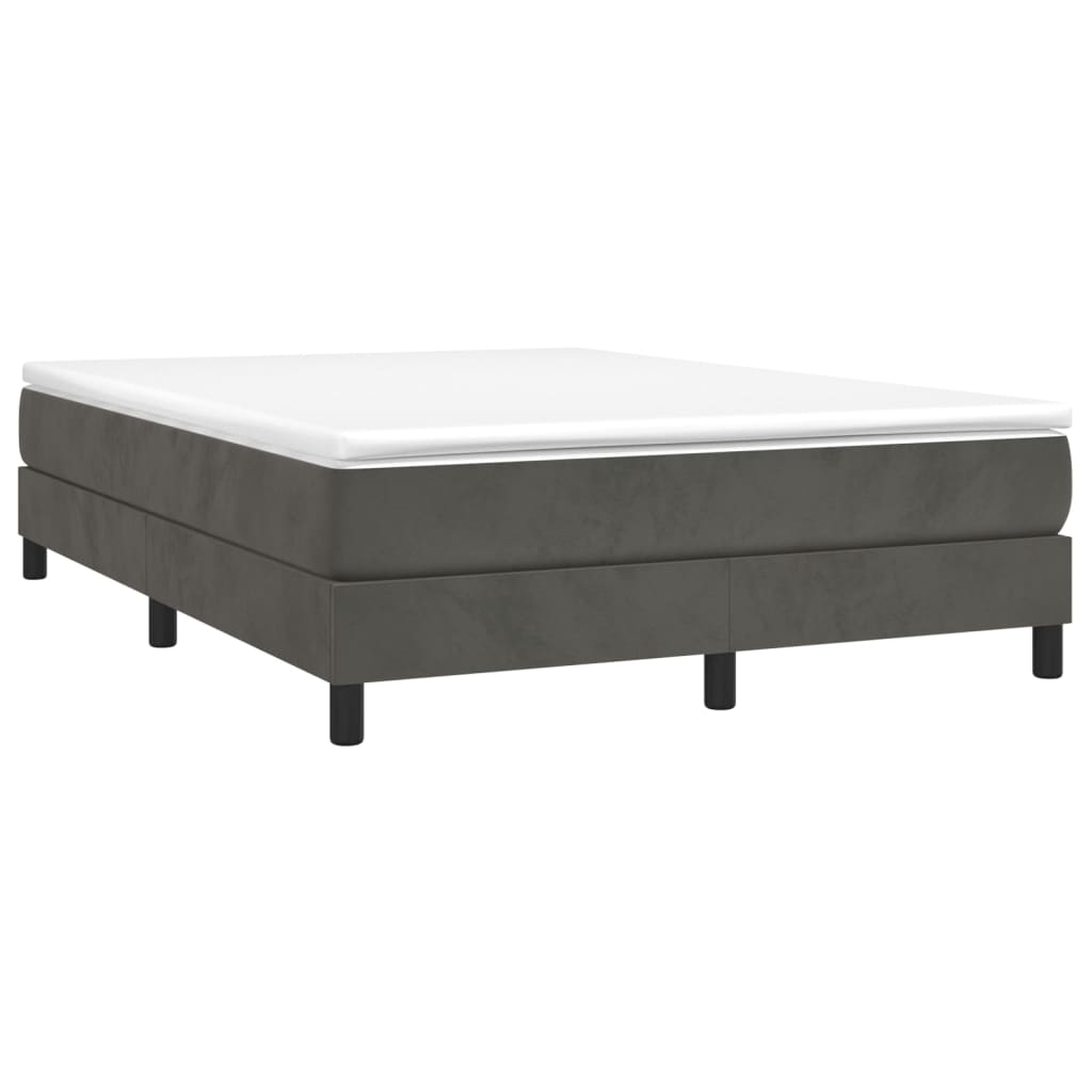 Boxspringbettgestell Dunkelgrau 140x190 cm Samt