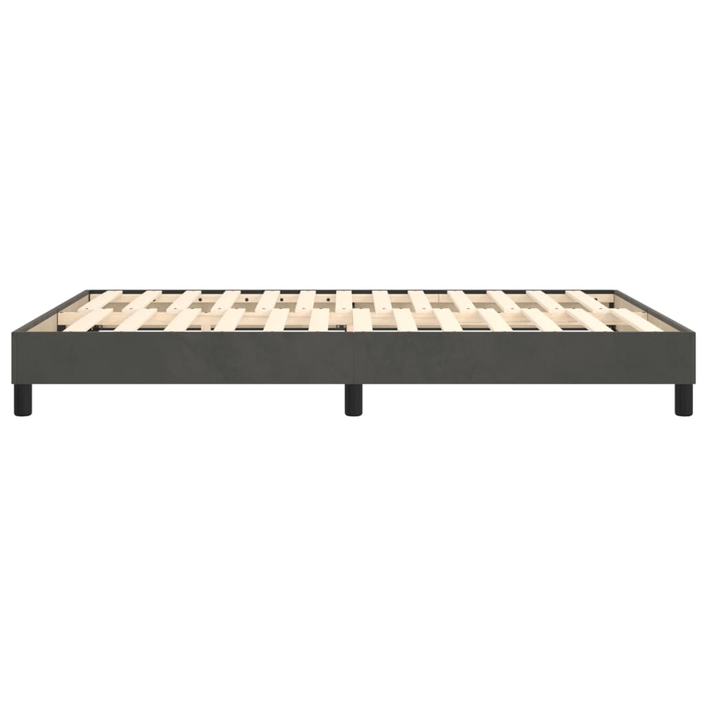 Boxspringbettgestell Dunkelgrau 140x190 cm Samt