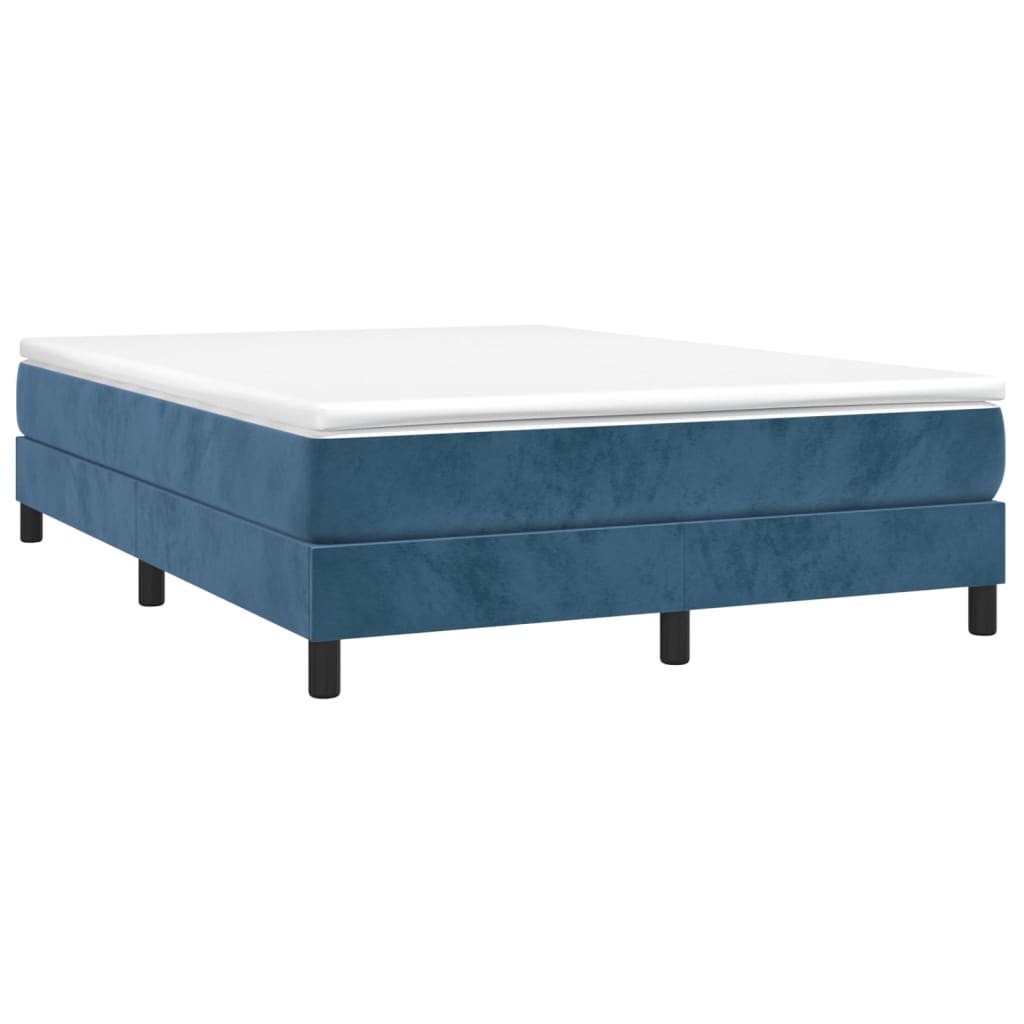 Boxspringbettgestell Dunkelblau 140x190 cm Samt