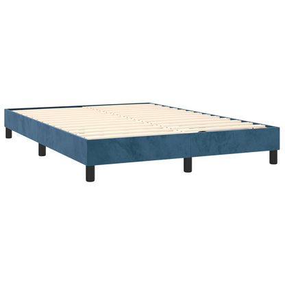 Boxspringbettgestell Dunkelblau 140x190 cm Samt