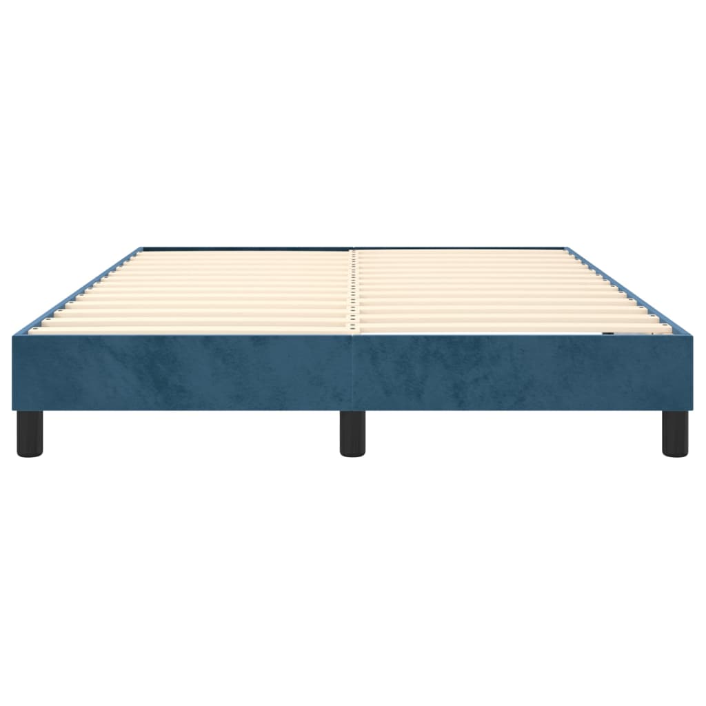Boxspringbettgestell Dunkelblau 140x190 cm Samt