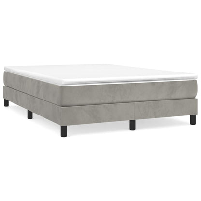 Boxspringbettgestell Hellgrau 140x200 cm Samt