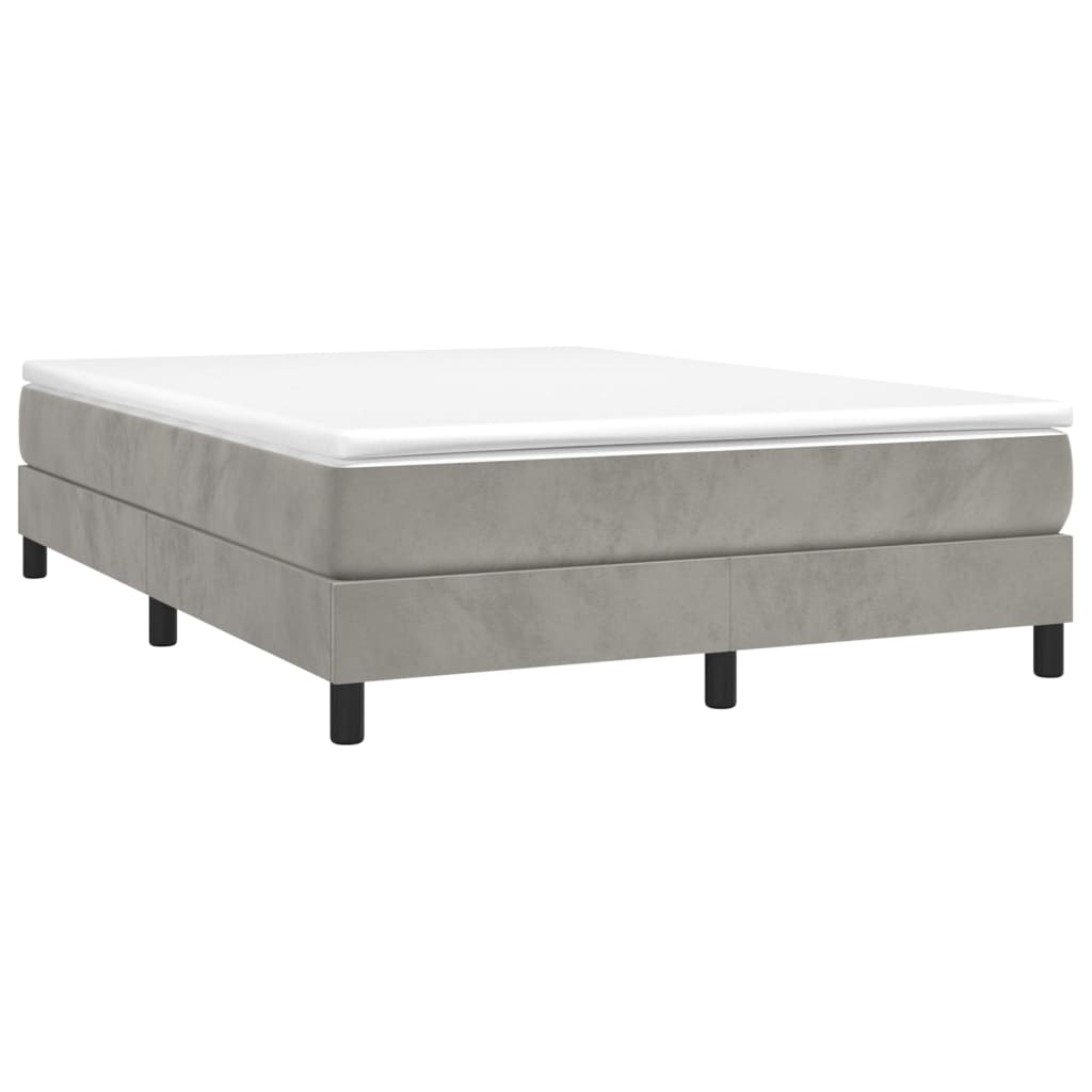 Boxspringbettgestell Hellgrau 140x200 cm Samt