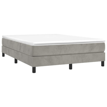 Boxspringbettgestell Hellgrau 140x200 cm Samt