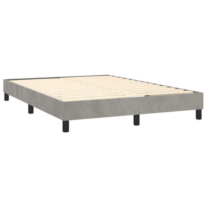 Boxspringbettgestell Hellgrau 140x200 cm Samt