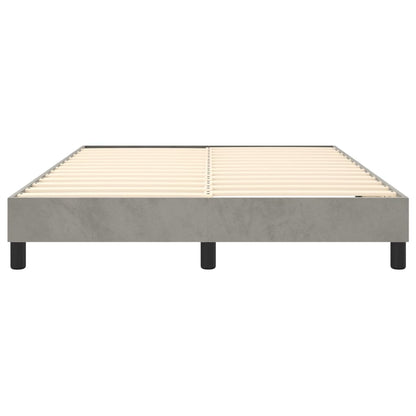 Boxspringbettgestell Hellgrau 140x200 cm Samt