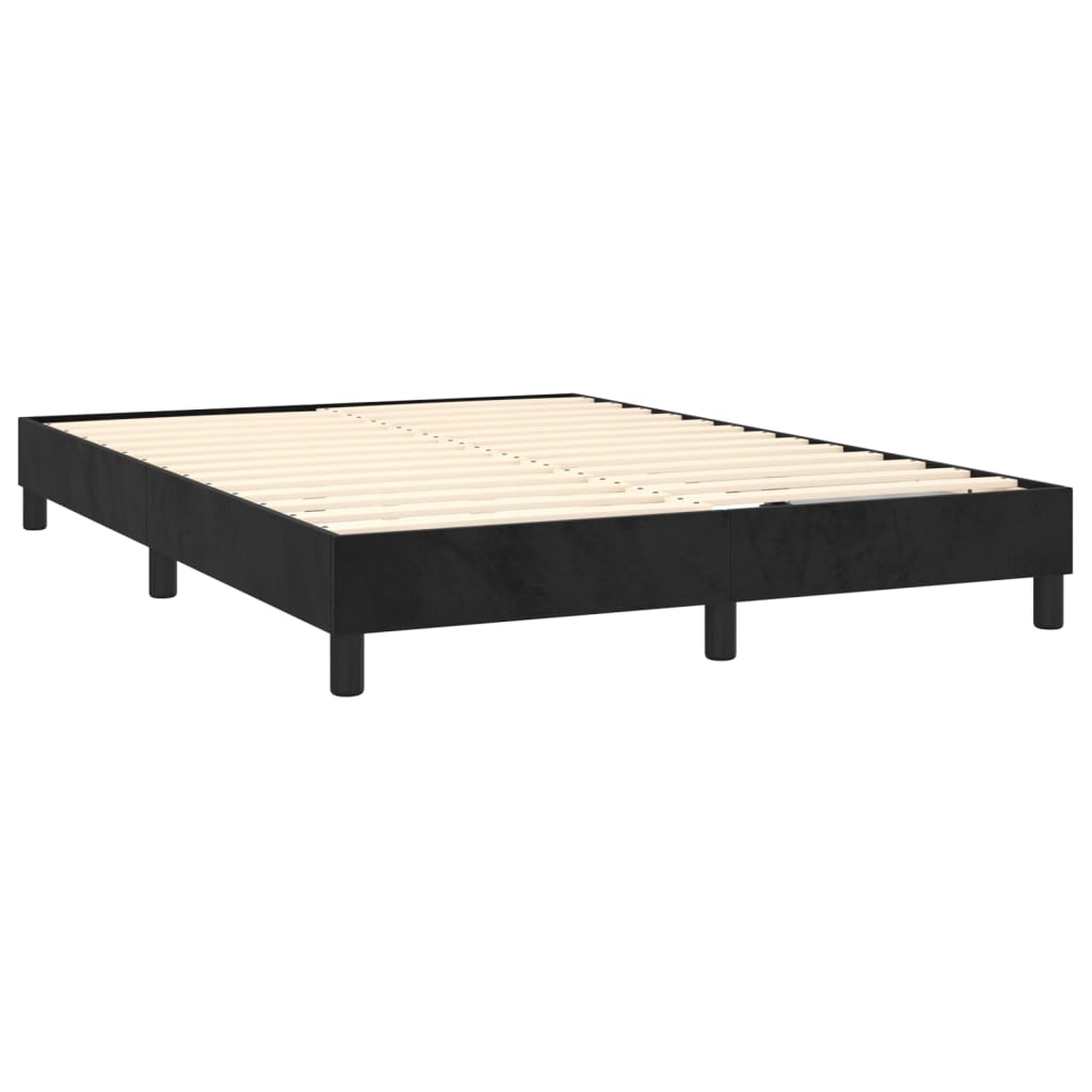 Boxspringbettgestell Schwarz 140x200 cm Samt