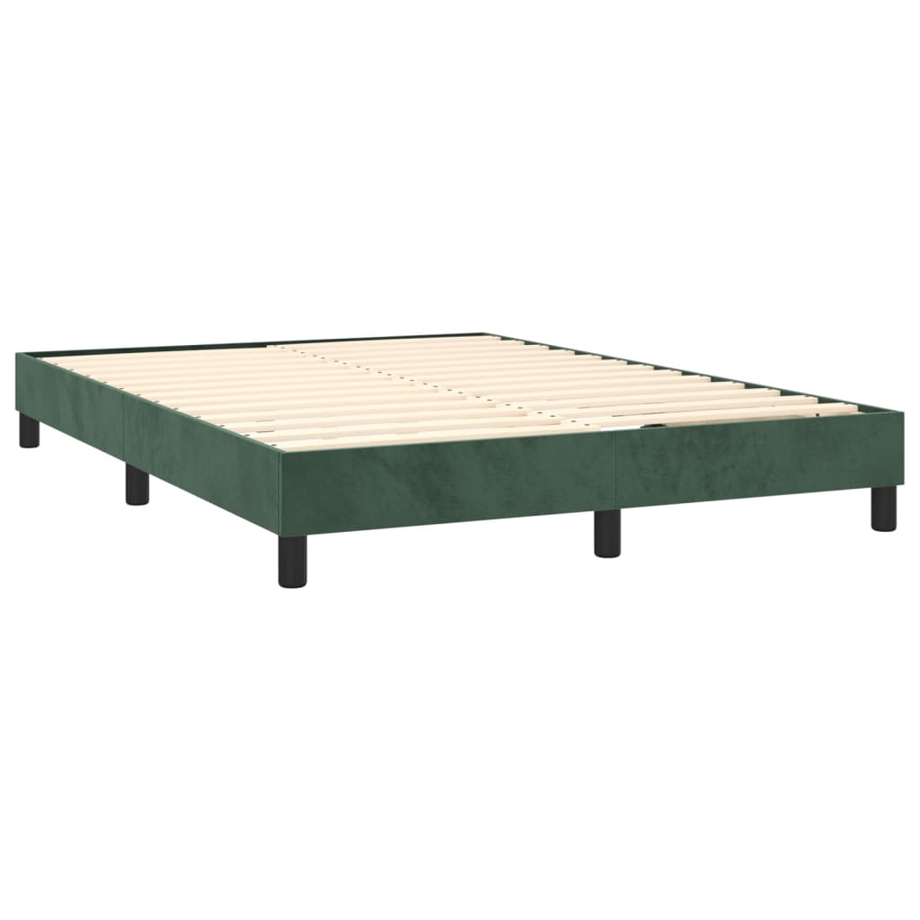 Boxspringbettgestell Dunkelgrün 140x200 cm Samt