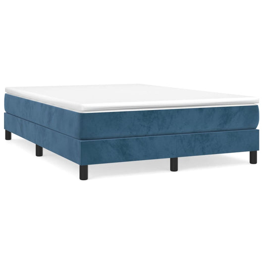 Boxspringbettgestell Dunkelblau 140x200 cm Samt