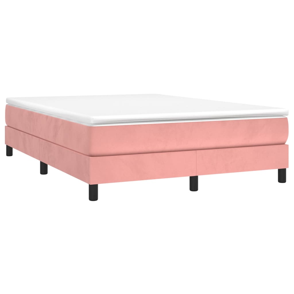 Boxspringbettgestell Rosa 140x200 cm Samt