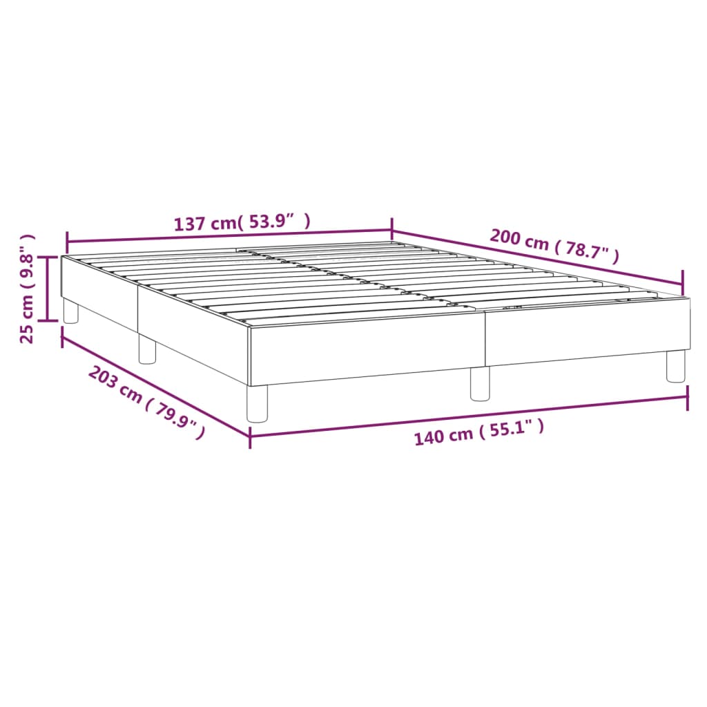 Boxspringbettgestell Rosa 140x200 cm Samt