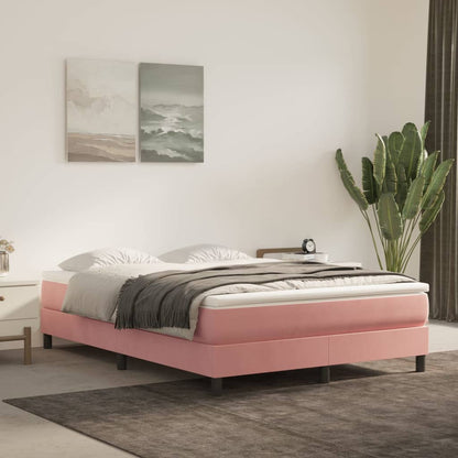 Boxspringbettgestell Rosa 140x200 cm Samt