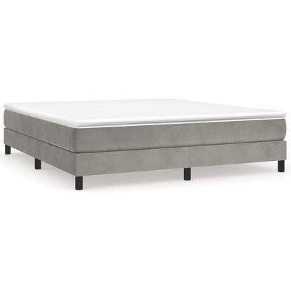 Boxspringbettgestell Hellgrau 160x200 cm Samt