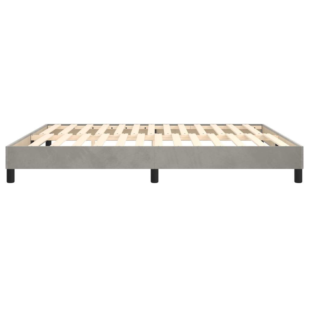 Boxspringbettgestell Hellgrau 160x200 cm Samt