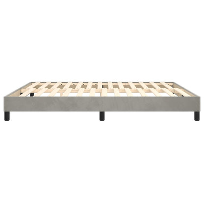 Boxspringbettgestell Hellgrau 160x200 cm Samt