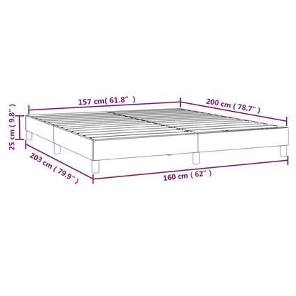 Boxspringbettgestell Hellgrau 160x200 cm Samt