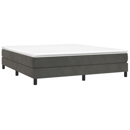 Boxspringbettgestell Dunkelgrau 160x200 cm Samt