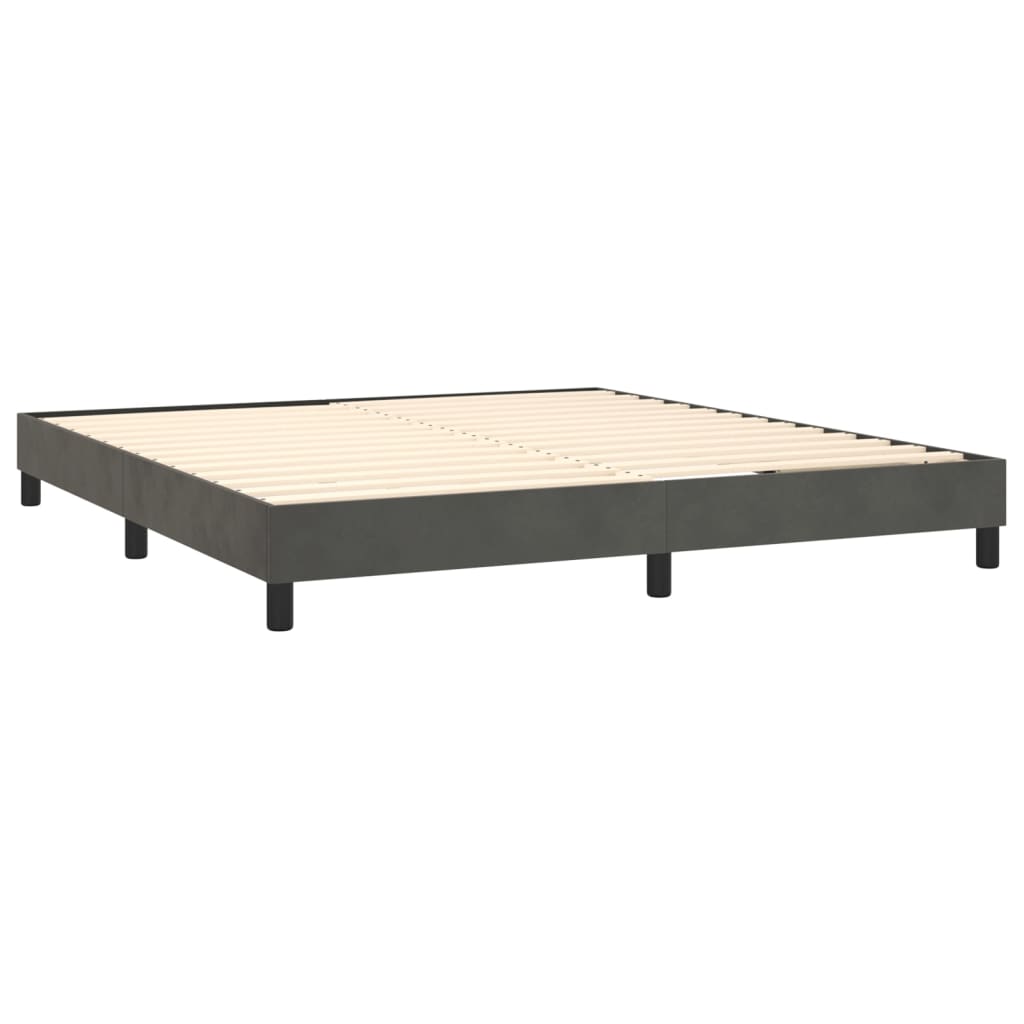 Boxspringbettgestell Dunkelgrau 160x200 cm Samt