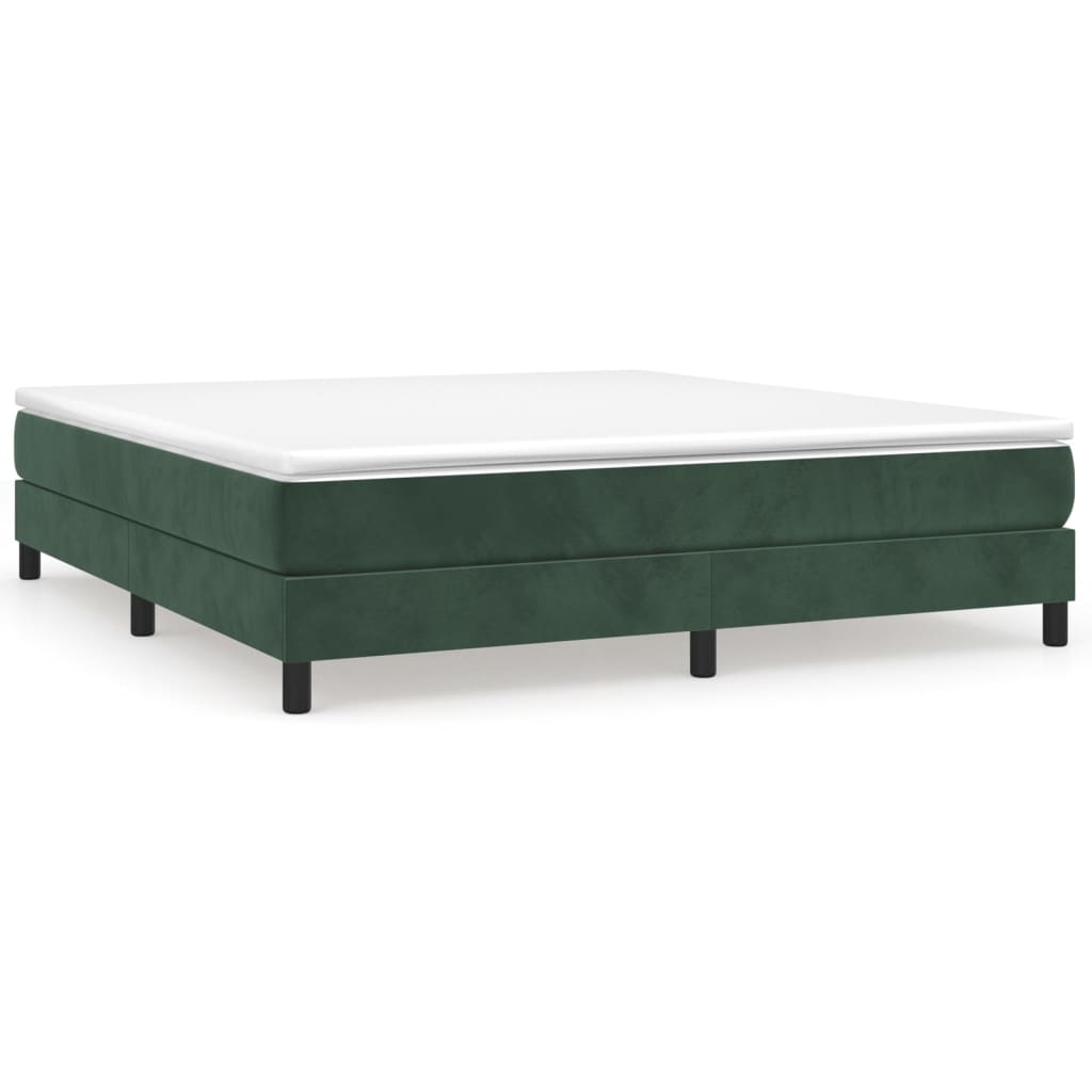 Boxspringbettgestell Dunkelgrün 160x200 cm Samt