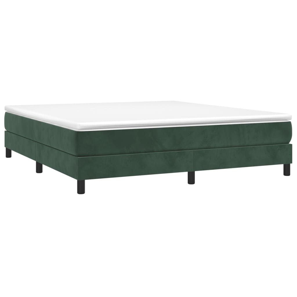 Boxspringbettgestell Dunkelgrün 160x200 cm Samt