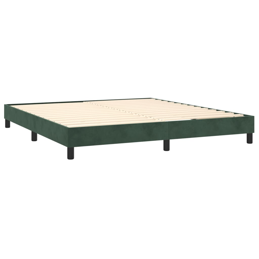 Boxspringbettgestell Dunkelgrün 160x200 cm Samt