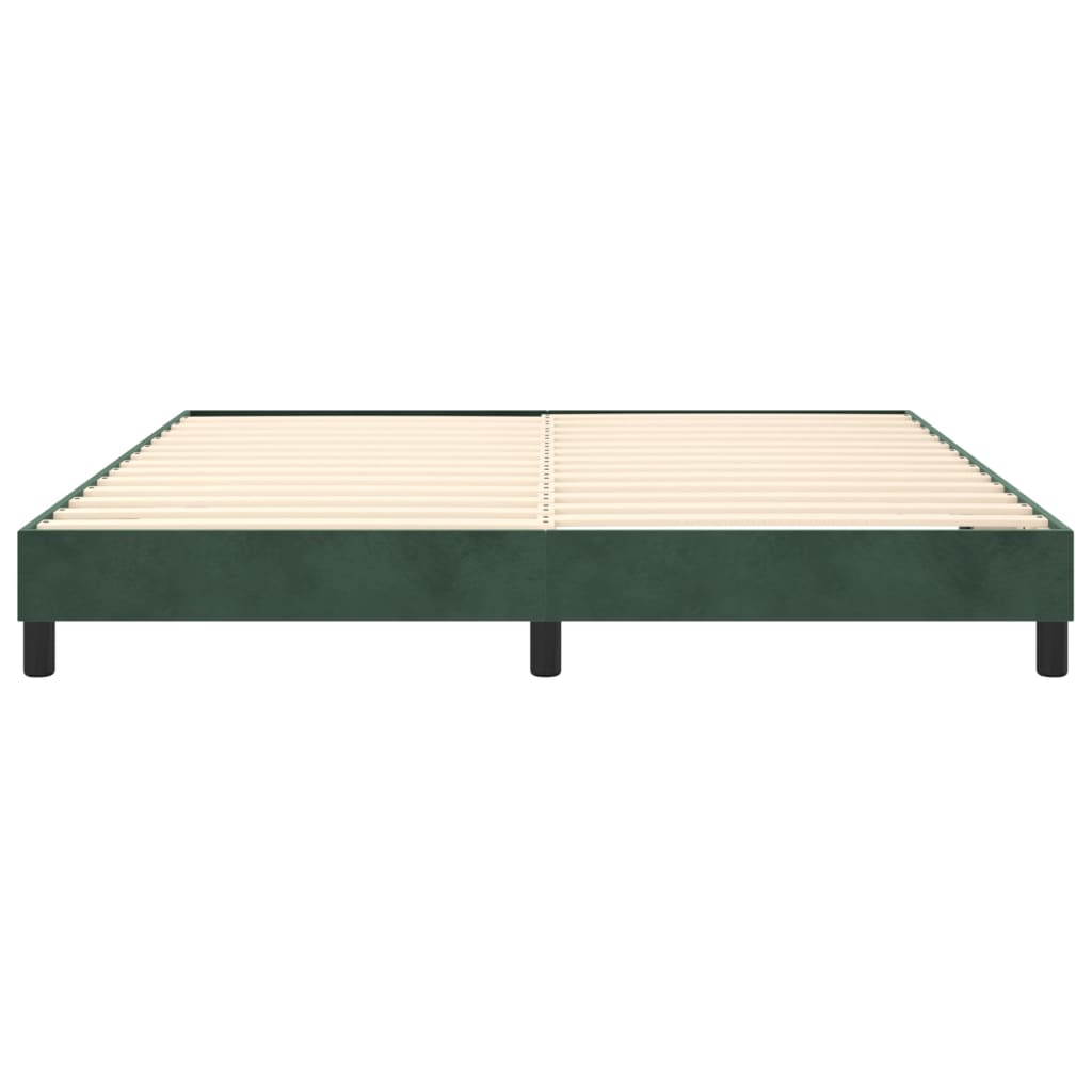 Boxspringbettgestell Dunkelgrün 160x200 cm Samt
