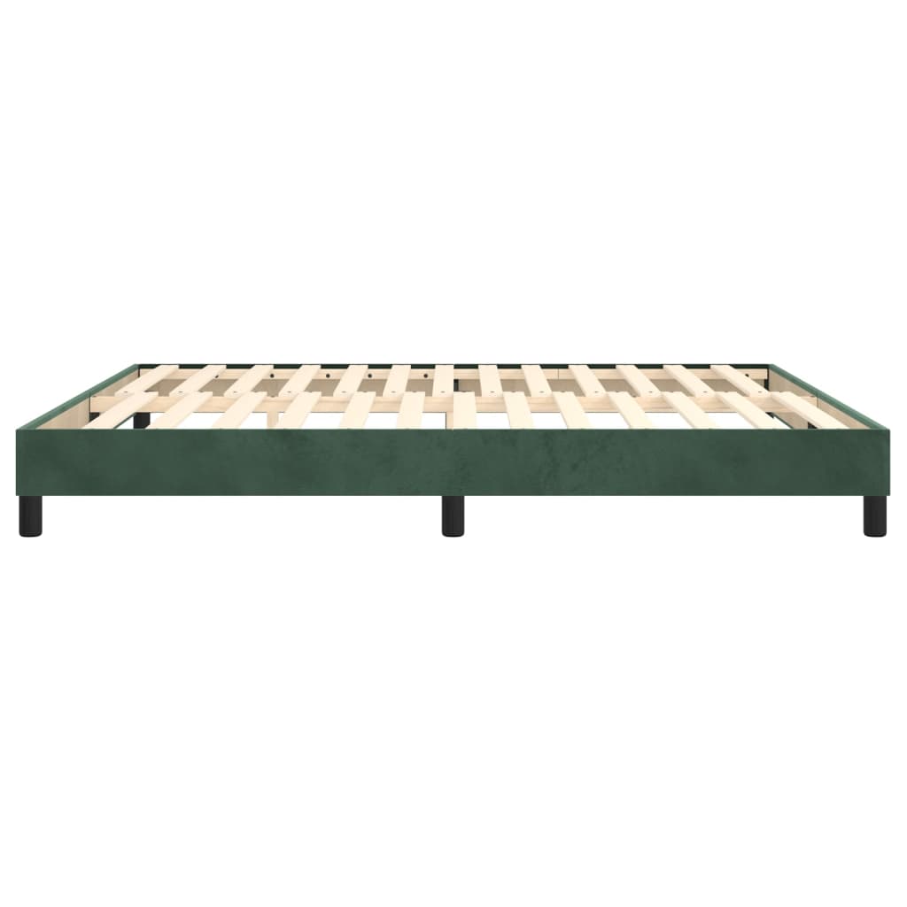 Boxspringbettgestell Dunkelgrün 160x200 cm Samt