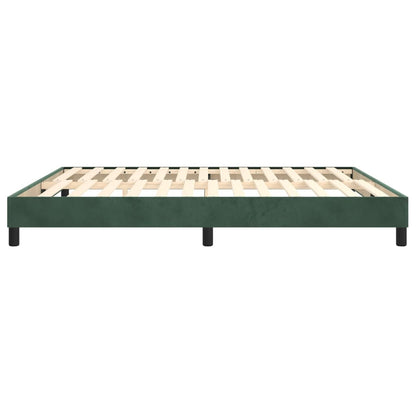 Boxspringbettgestell Dunkelgrün 160x200 cm Samt