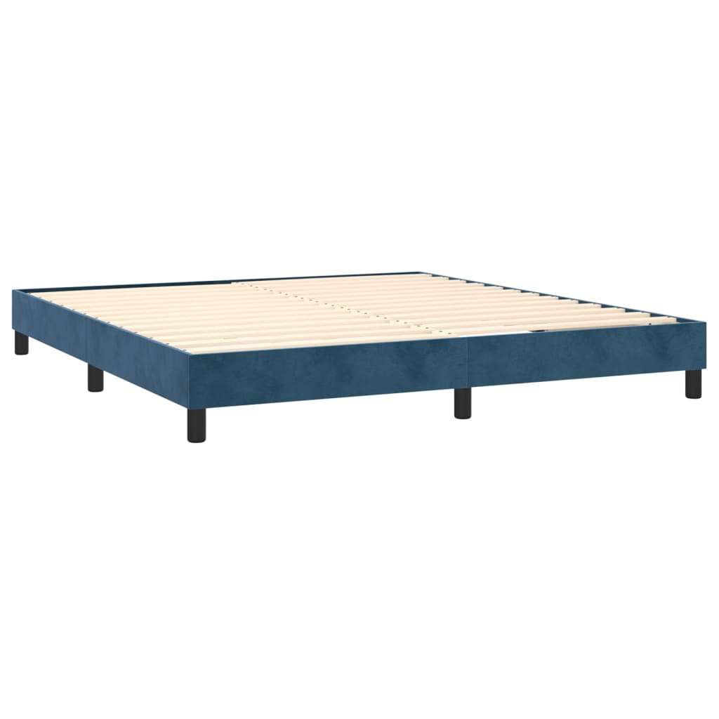 Boxspringbettgestell Dunkelblau 160x200 cm Samt