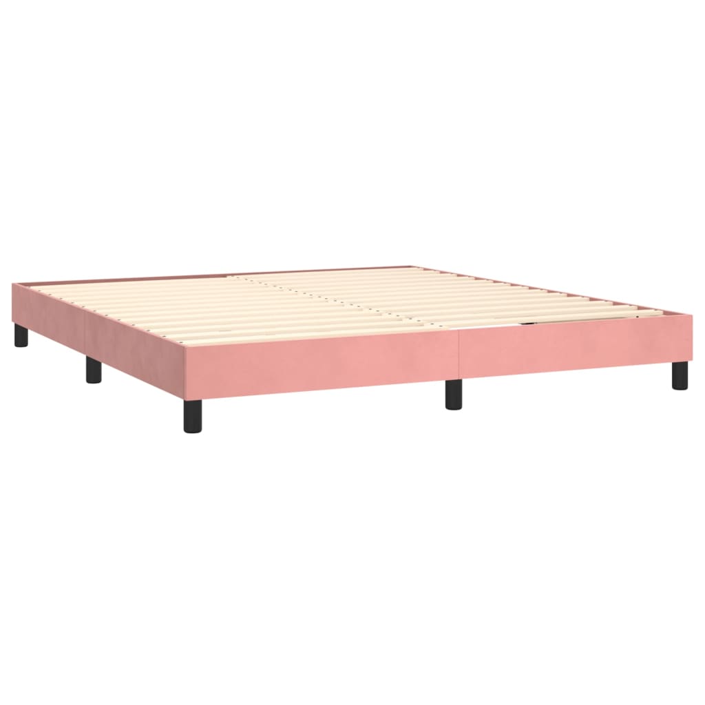 Boxspringbettgestell Rosa 160x200 cm Samt