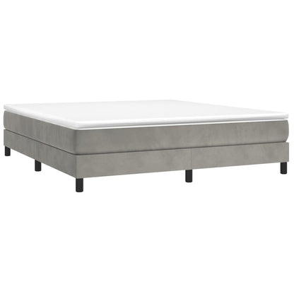 Boxspringbettgestell Hellgrau 180x200 cm Samt