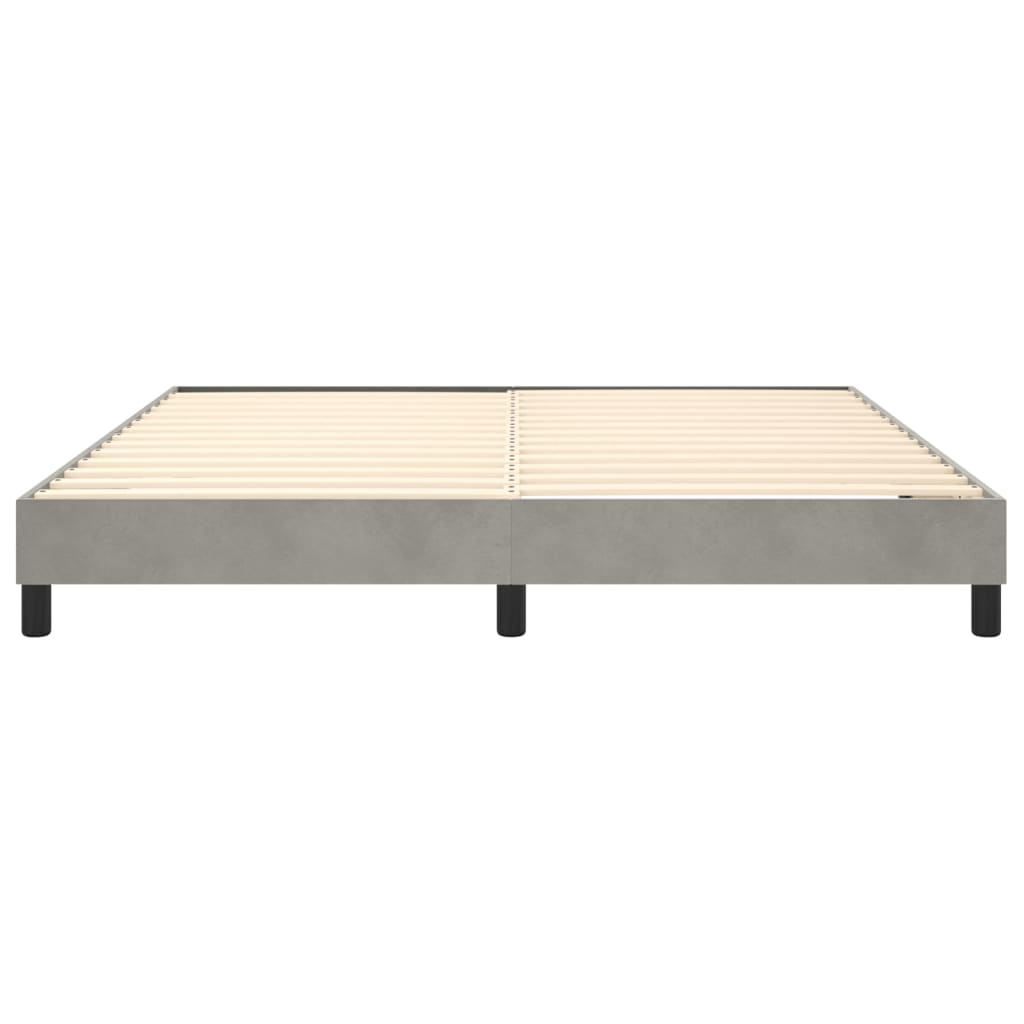 Boxspringbettgestell Hellgrau 180x200 cm Samt
