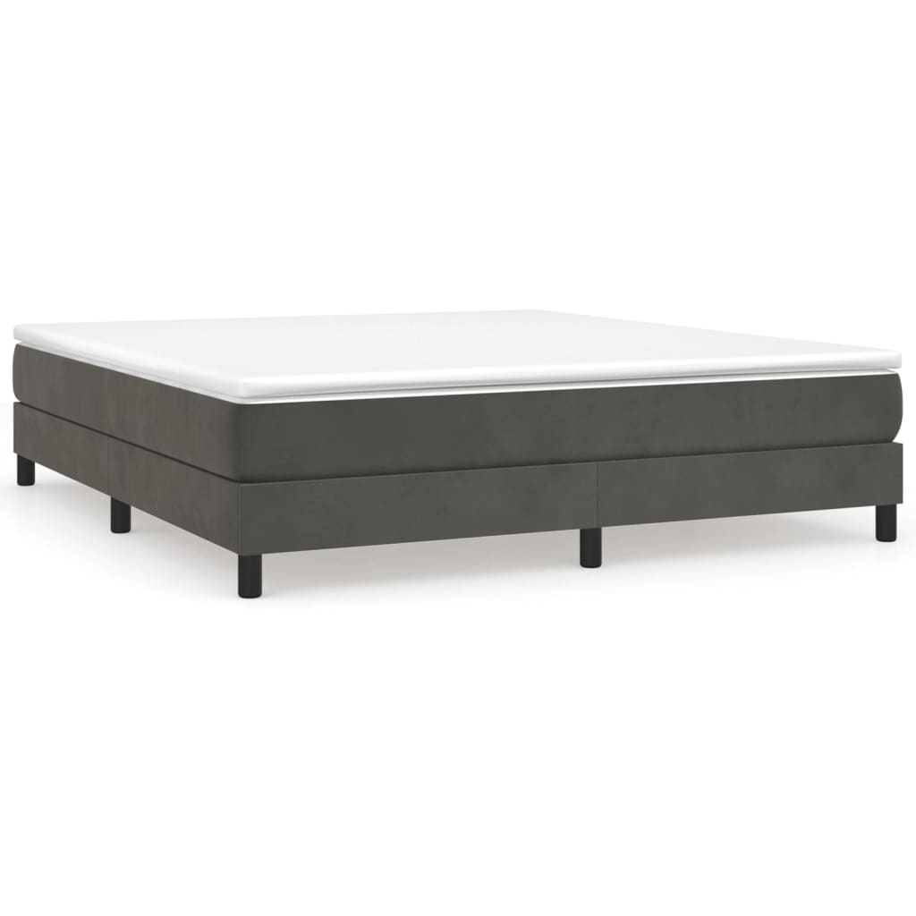 Boxspringbettgestell Dunkelgrau 180x200 cm Samt